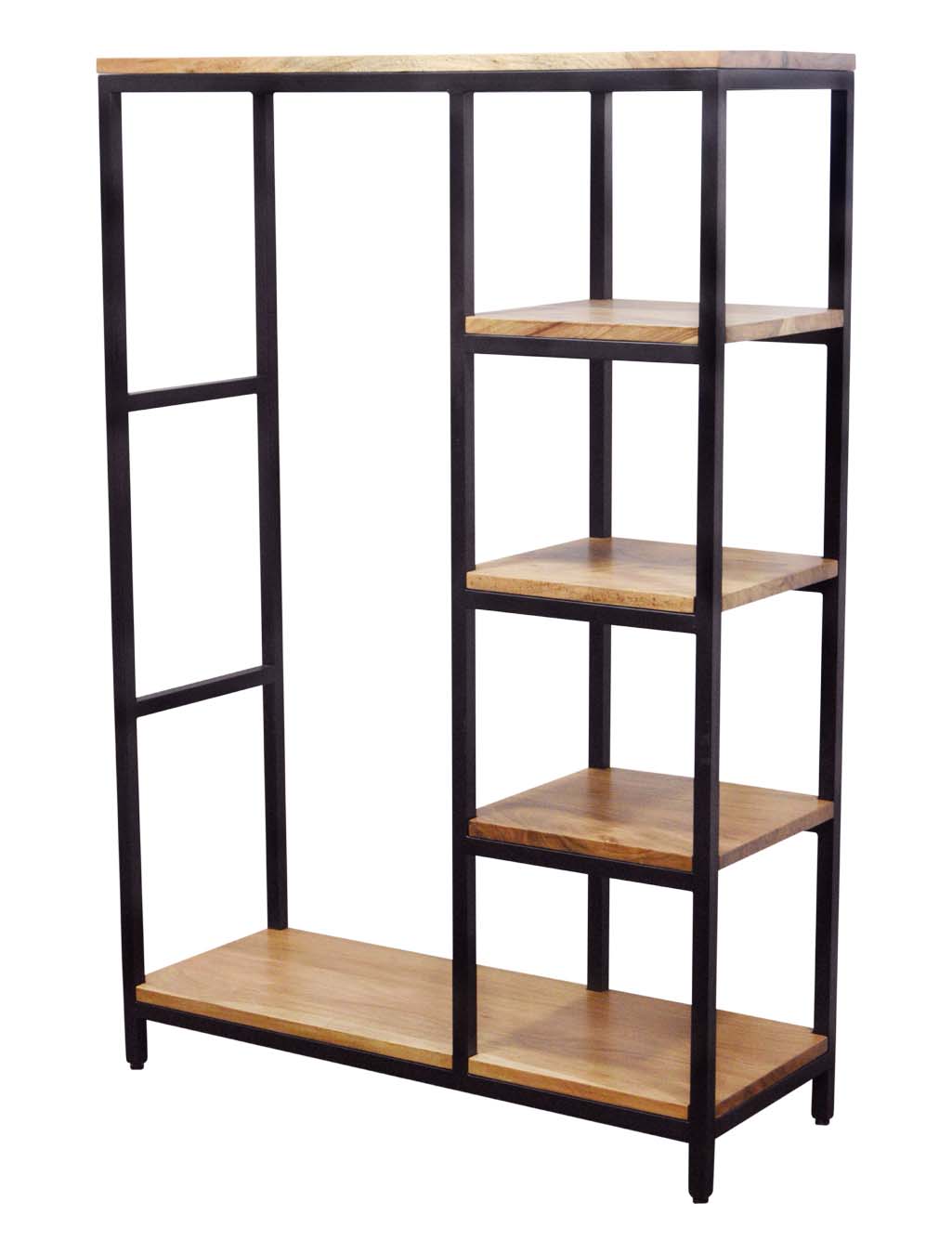 Metal Shelf with Acacia Wood – Multifunctional Storage Solution