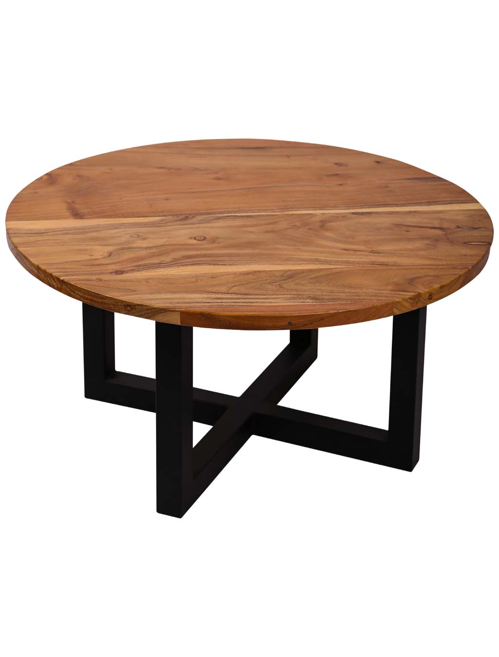 Luxury Round Center Tables Metal Base | AQ Solid Wood