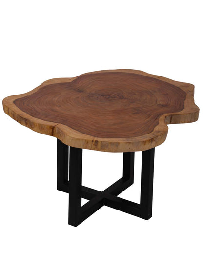 Signature Solid Wood Live Edge Side Table Hand-Finished Wood