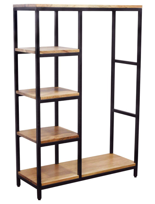 Metal Shelf with Acacia Wood – Multifunctional Storage Solution