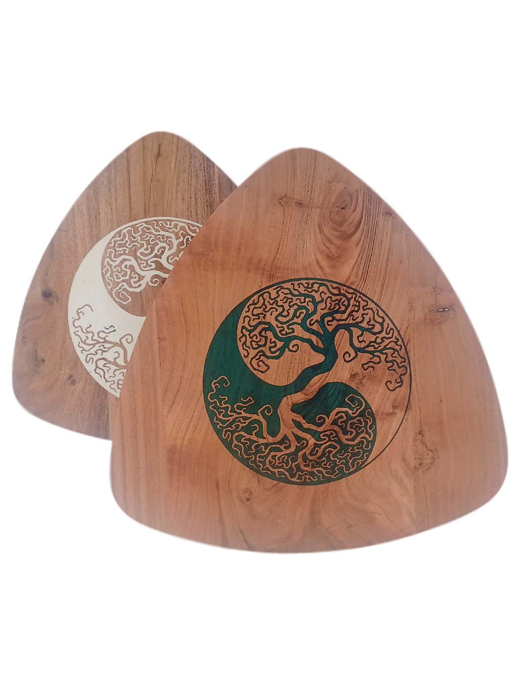 Solid Wood Oval Shape Nesting Tables with Hairpin Legs – Set of 2