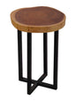 Signature Solid Wood Live Edge Side Table Hand-Finished Wood