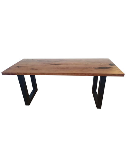 Naturally Seasoned Wood  Dining Table Rectangle Shape