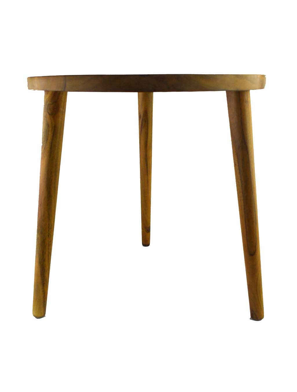 Handcrafted Solid Wood Side Table | Elegant Cone-Shaped Legs