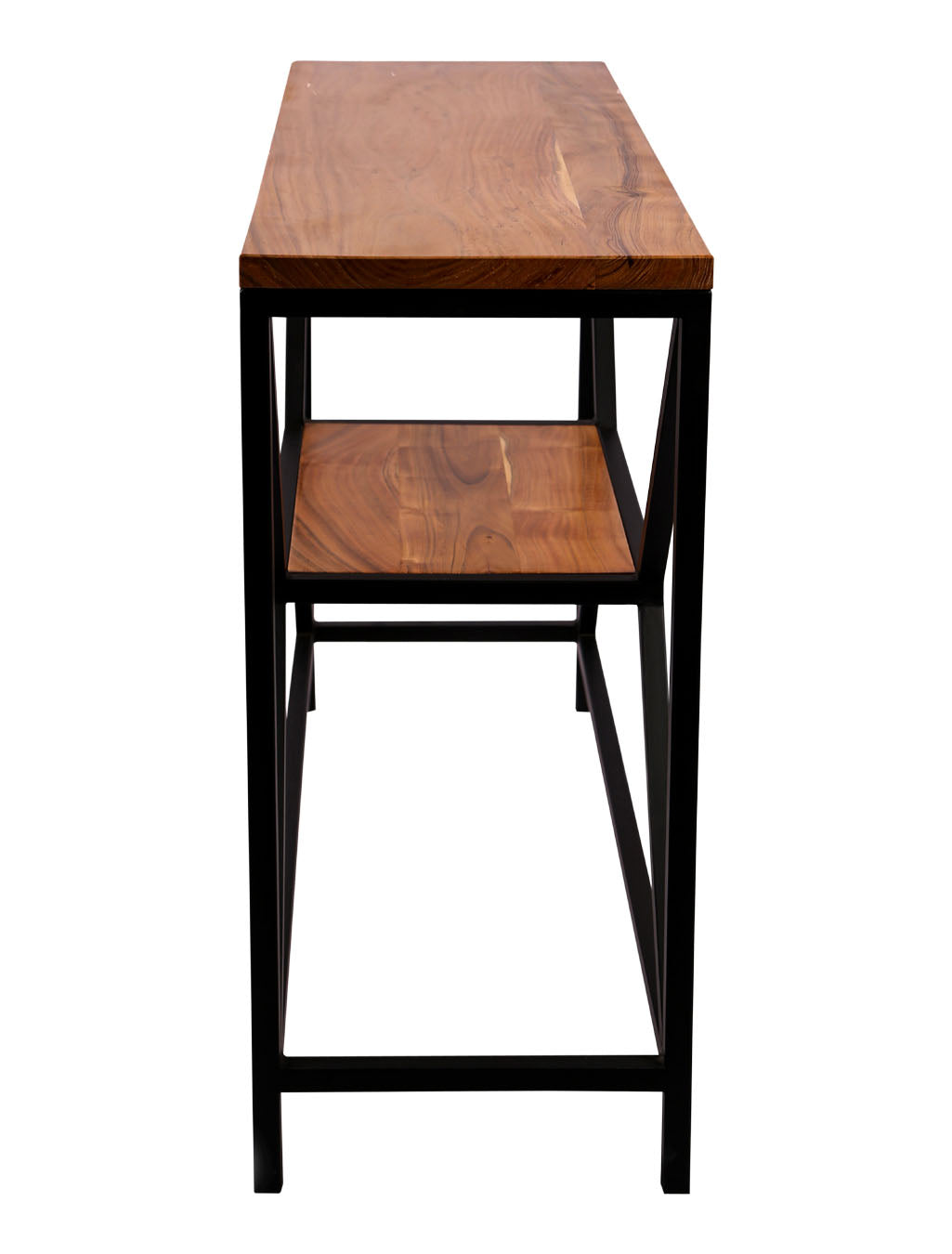 Handmade Solid Wood Console Table With Center Step