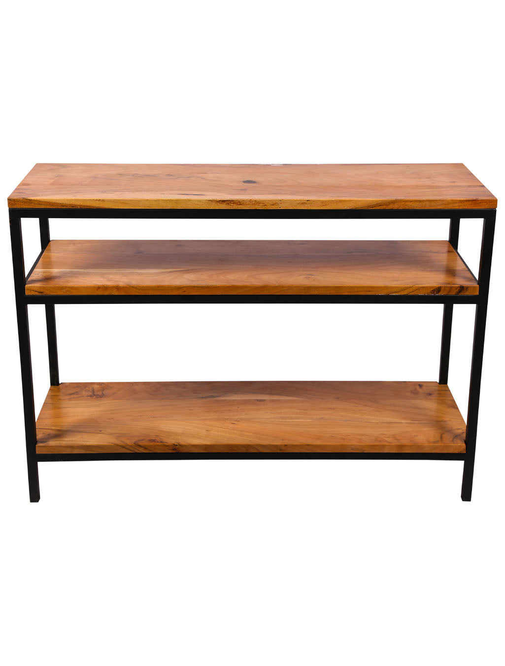 Solid Wood Console Tables 3 Steps Metal Pipe